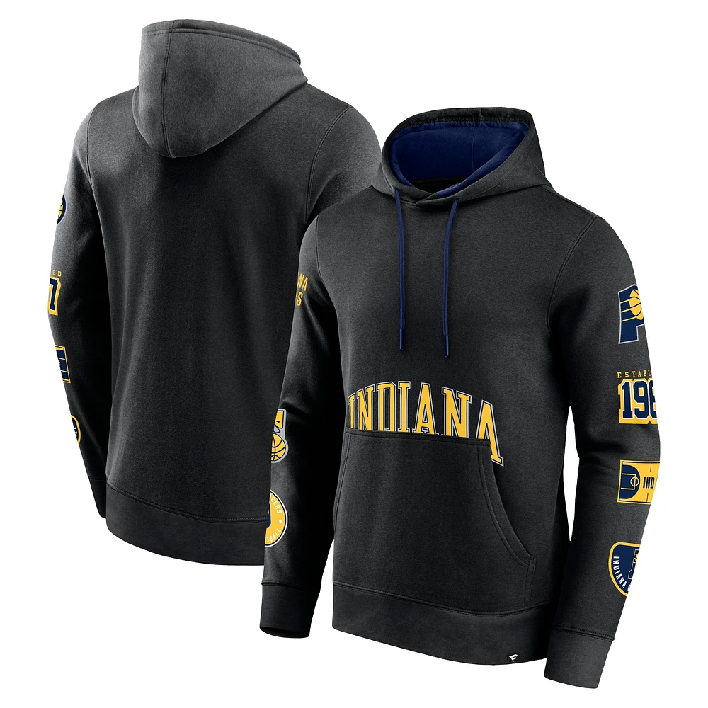 Sweat à capuche noir Fanatics pour hommes Indiana Pacers Home Court