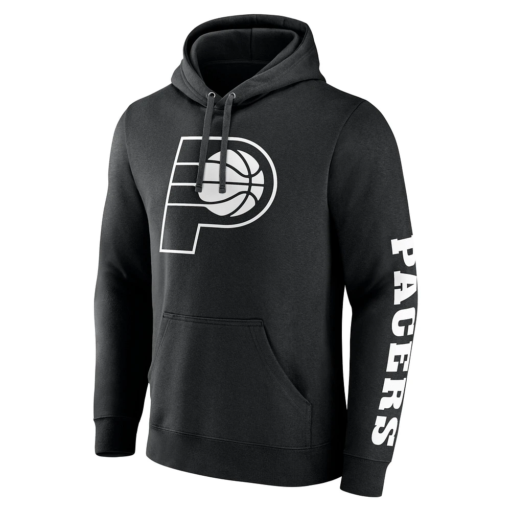 Men's Fanatics  Black Indiana Pacers Put Me Coach Fleece Pullover Hoodie
