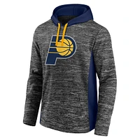 Men's Fanatics Charcoal Indiana Pacers Instant Replay Colorblock - Pullover Hoodie