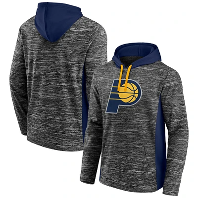 Men's Fanatics Charcoal Indiana Pacers Instant Replay Colorblock - Pullover Hoodie