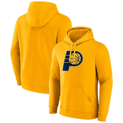 Sweat à capuche avec logo principal Fanatics Gold Indiana Pacers pour hommes