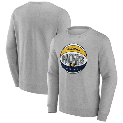 Sweat-shirt en polaire gris True Classics Hard Color pour homme de la marque Fanatics Indiana Pacers