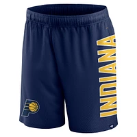 Short en maille bleu marine Fanatics Indiana Pacers Post Up pour hommes