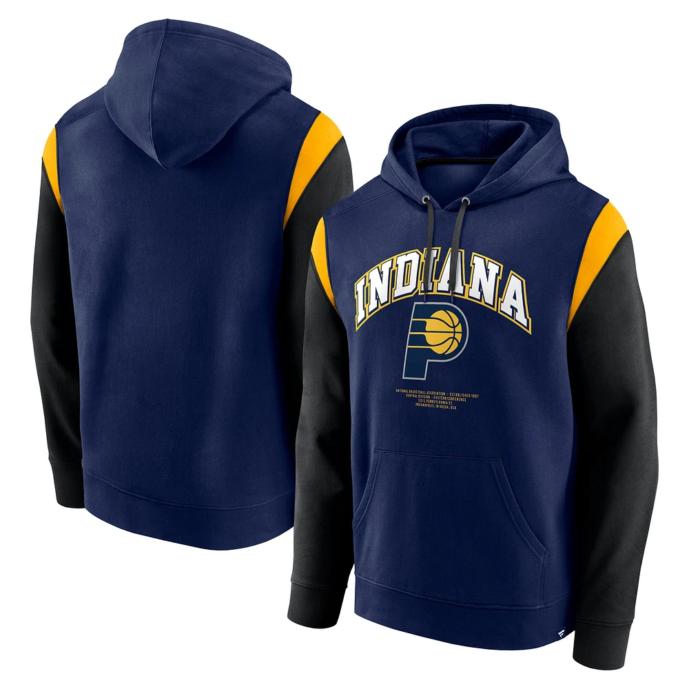 Sweat à capuche fanatiques bleu marine Indiana Pacers Scorer pour homme