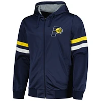 Veste à capuche entièrement zippée G-III Sports by Carl Banks pour hommes, bleu marine, Indiana Pacers Contender