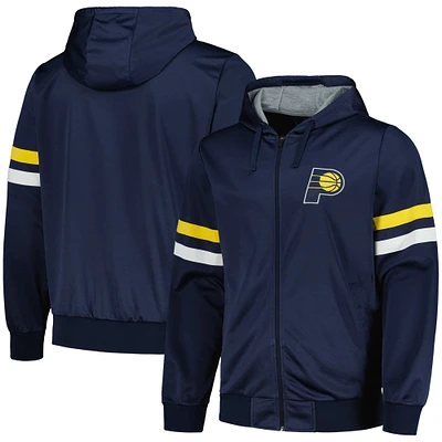 Veste à capuche entièrement zippée G-III Sports by Carl Banks pour hommes, bleu marine, Indiana Pacers Contender