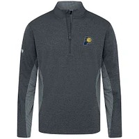 Men's Levelwear Heather Black Indiana Pacers Waffle Insignia 2.0 Quarter-Zip Top