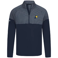 Haut à glissière quart de tour bleu marine rayures classiques des Indiana Pacers pour homme