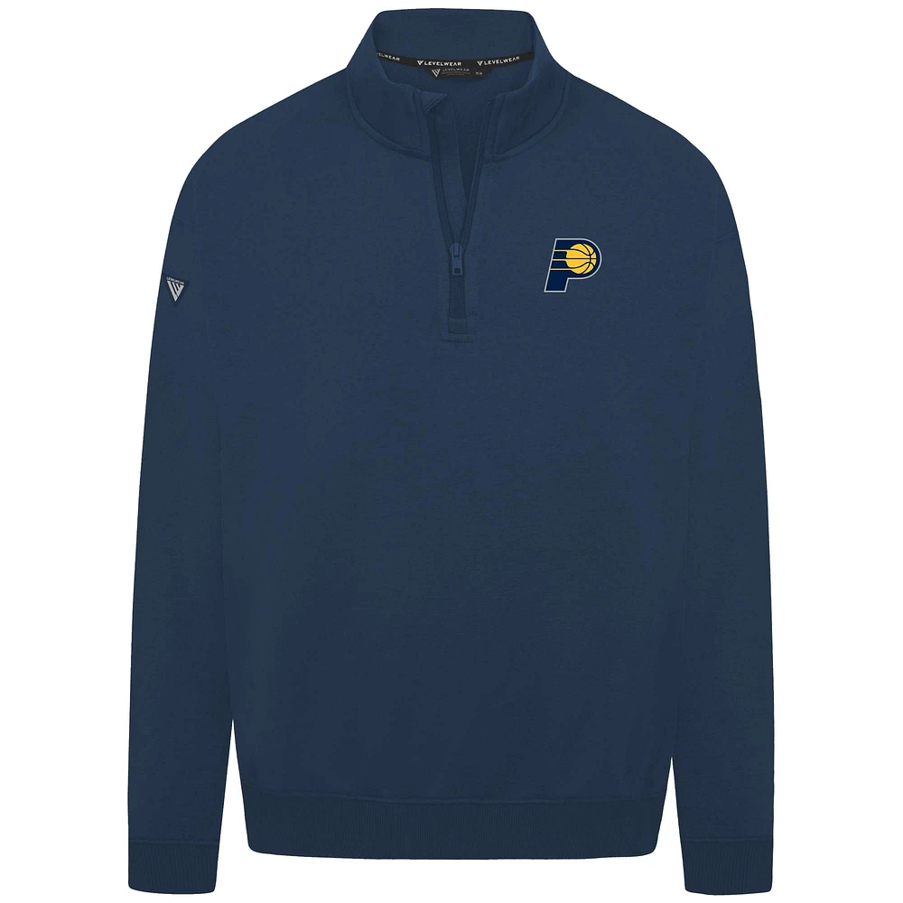 Men's Levelwear Navy Indiana Pacers Murray Quarter-Zip Pullover