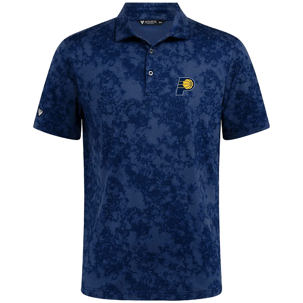 Men's Levelwear Navy Indiana Pacers Whisper Polo
