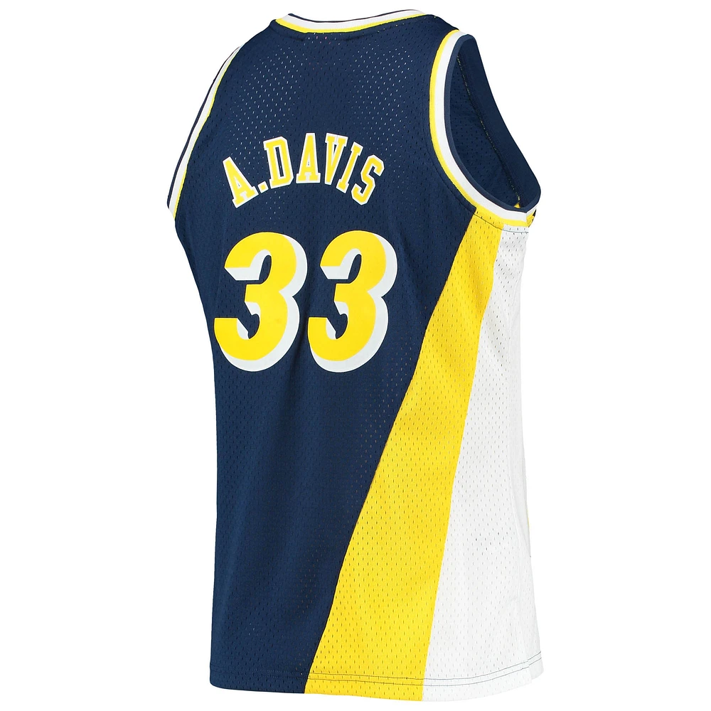 Maillot Swingman Mitchell & Ness Antonio Davis Navy Indiana Pacers 1996/97 Hardwood Classics pour hommes