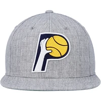 Men's Mitchell & Ness Heather Gray Indiana Pacers Hardwood Classics 2.0 Snapback Hat