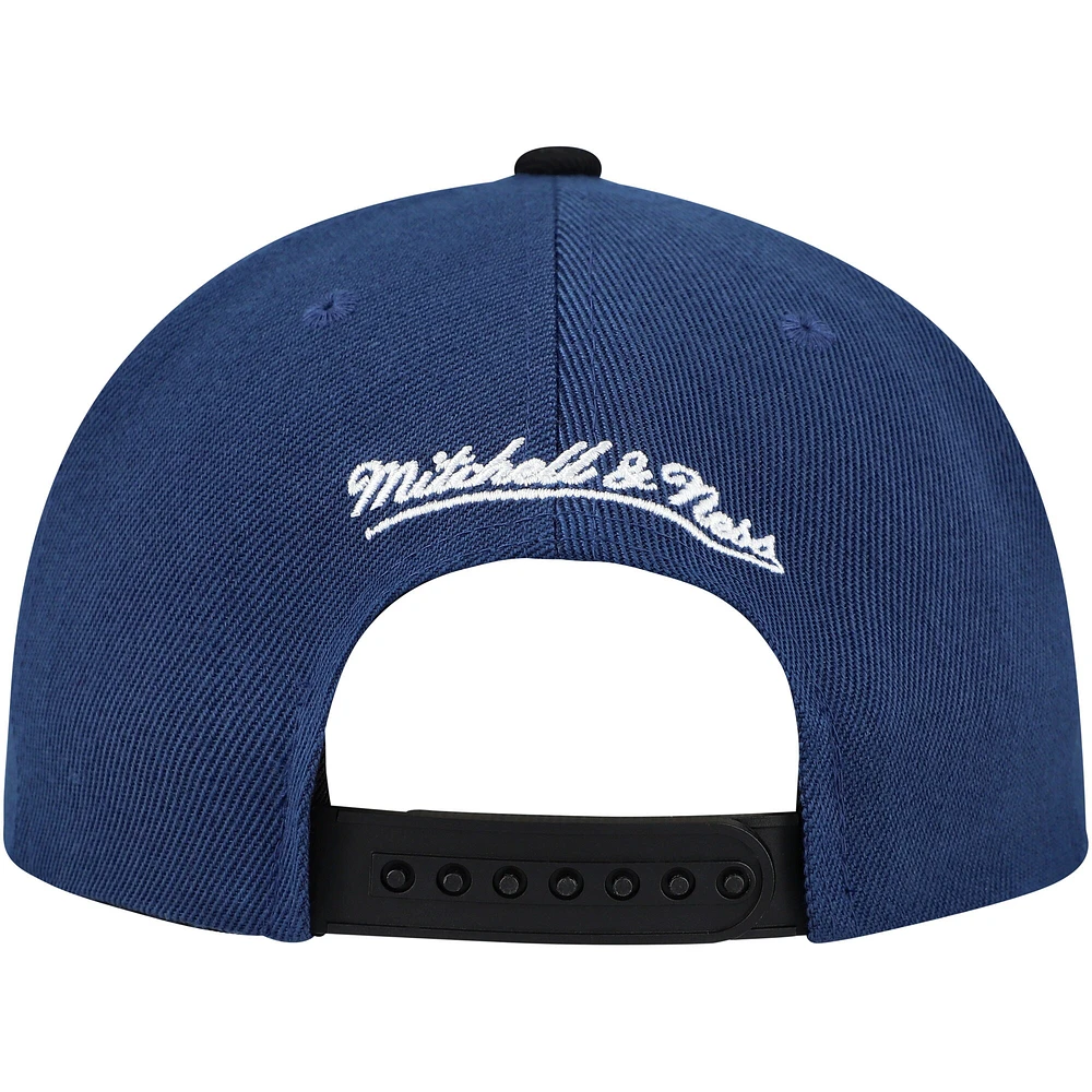 Men's Mitchell & Ness Navy/Black Indiana Pacers Underarch Two-Tone Pro Crown Snapback Hat