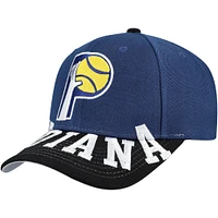 Men's Mitchell & Ness Navy/Black Indiana Pacers Underarch Two-Tone Pro Crown Snapback Hat