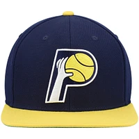 Men's Mitchell & Ness Navy/Gold Indiana Pacers Hardwood Classics Team Two-Tone 2.0 Snapback Hat