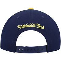 Men's Mitchell & Ness Navy/Gold Indiana Pacers Hardwood Classics Team Two-Tone 2.0 Snapback Hat