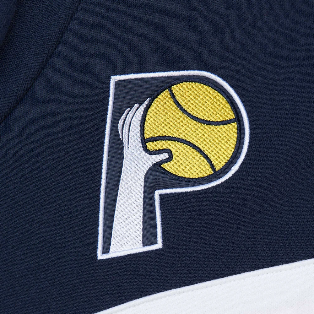 Sweat à capuche pour hommes Mitchell & Ness bleu marine/or Indiana Pacers Head Coach