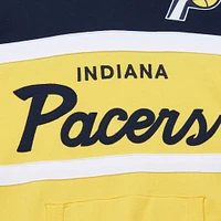 Sweat à capuche pour hommes Mitchell & Ness bleu marine/or Indiana Pacers Head Coach