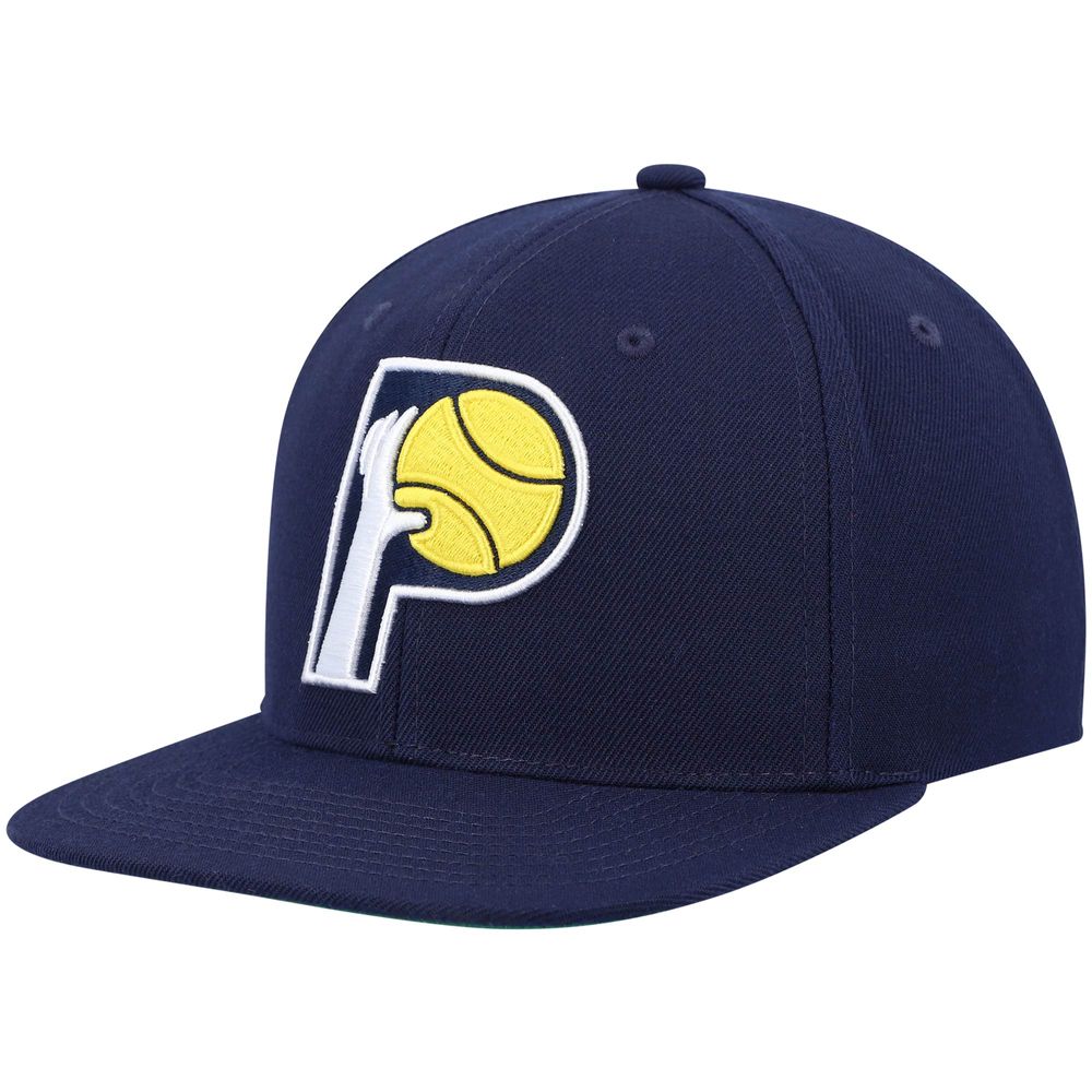 Men's Mitchell & Ness Navy Indiana Pacers Hardwood Classics Team Ground 2.0 Snapback Hat