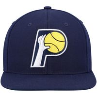 Men's Mitchell & Ness Navy Indiana Pacers Hardwood Classics Team Ground 2.0 Snapback Hat