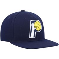 Men's Mitchell & Ness Navy Indiana Pacers Hardwood Classics Team Ground 2.0 Snapback Hat