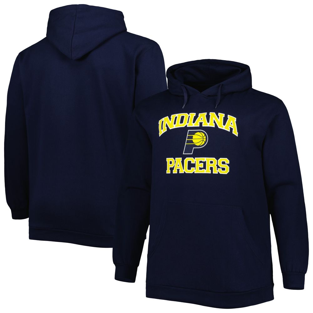 Men's Navy Indiana Pacers Big & Tall Heart Soul Pullover Hoodie