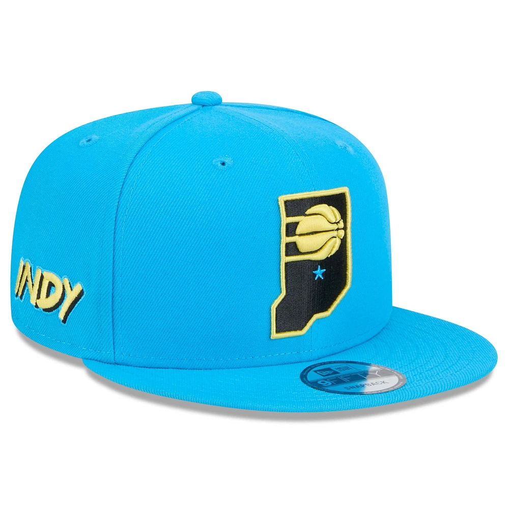 Casquette Snapback alternative 9FIFTY bleu Indiana Pacers 2024/25 City Edition pour homme New Era