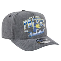 Men's New Era  Charcoal Indiana Pacers Throwback Washed Pre-Curved 9FIFTY Snapback Hat