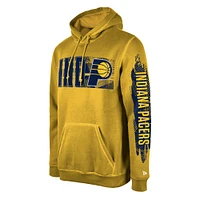 Sweat à capuche enfiler de la collection Indiana Pacers Gold Tip-Off New Era pour homme