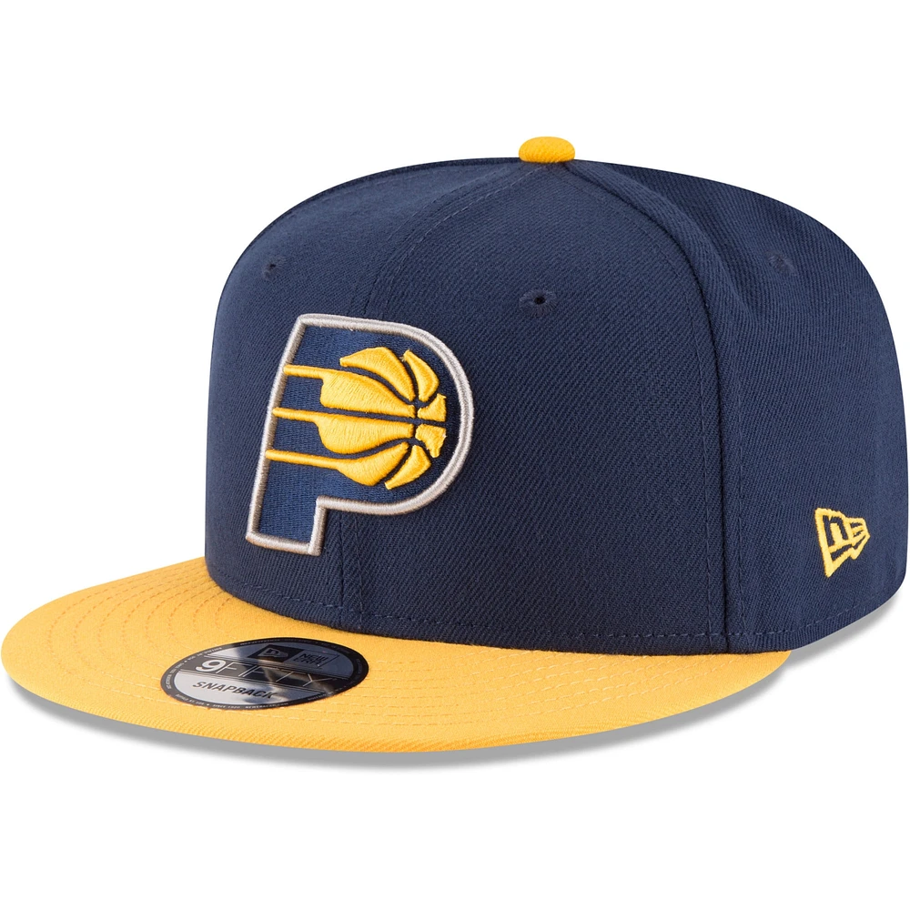 Men's New Era Navy/Gold Indiana Pacers Two-Tone 9FIFTY Adjustable Hat