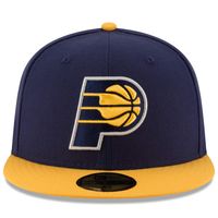 Men's New Era Navy/Yellow Indiana Pacers Official Team Color 2Tone 59FIFTY Fitted Hat