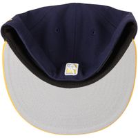 Men's New Era Navy/Yellow Indiana Pacers Official Team Color 2Tone 59FIFTY Fitted Hat