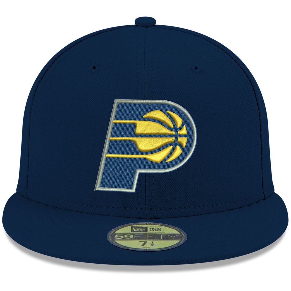 Men's New Era Navy Indiana Pacers Official Team Color 59FIFTY Fitted Hat