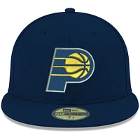 Men's New Era Navy Indiana Pacers Official Team Color 59FIFTY Fitted Hat
