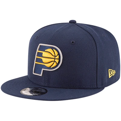 Men's New Era Navy Indiana Pacers Official Team Color 9FIFTY Snapback Hat