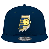 Men's New Era Navy Indiana Pacers State Pride 9FIFTY Snapback Hat
