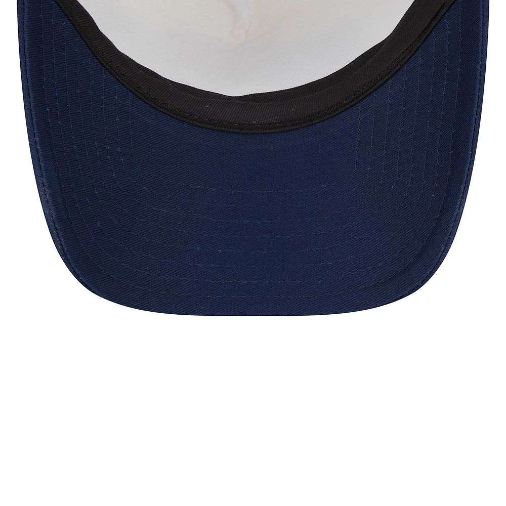 Casquette de camionneur A-Frame 9FORTY à imprimé dévoré New Era pour hommes, blanc/bleu marine, Indiana Pacers