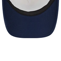 Men's New Era White/Navy Indiana Pacers  Burnout Print A-Frame 9FORTY Trucker Hat