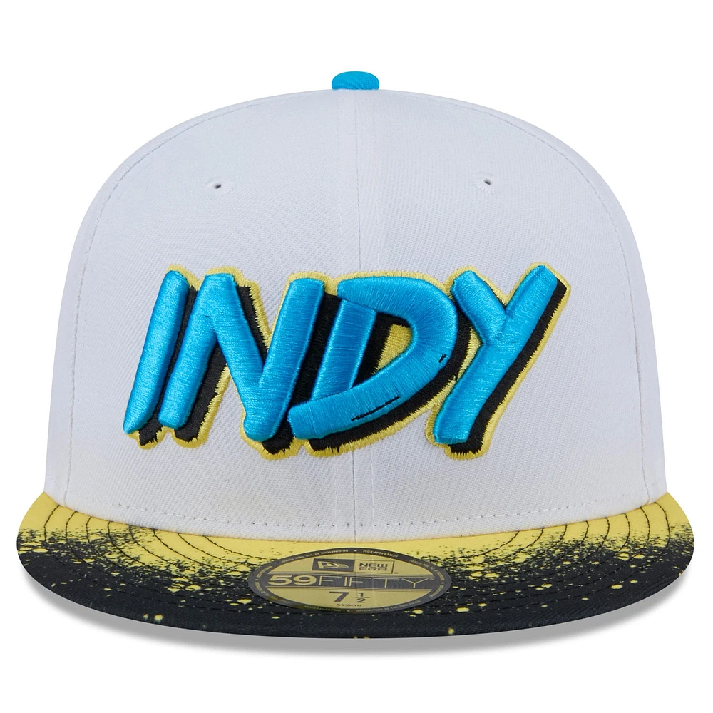 Men's New Era  White Indiana Pacers 2024/25 City Edition 59FIFTY Fitted Hat