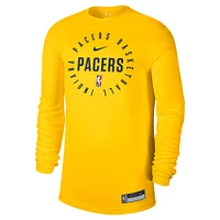 T-shirt à manches longues Nike Gold Indiana Pacers 2024/25 Legend On-Court Practice pour homme