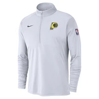 Haut Nike blanc à demi-zip pour homme Indiana Pacers 2024/25 City Edition Authentic Coaches Performance