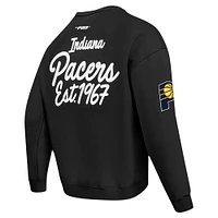 Men's Pro Standard Black Indiana Pacers Paint the City Drop Shoulder Sweatshirt