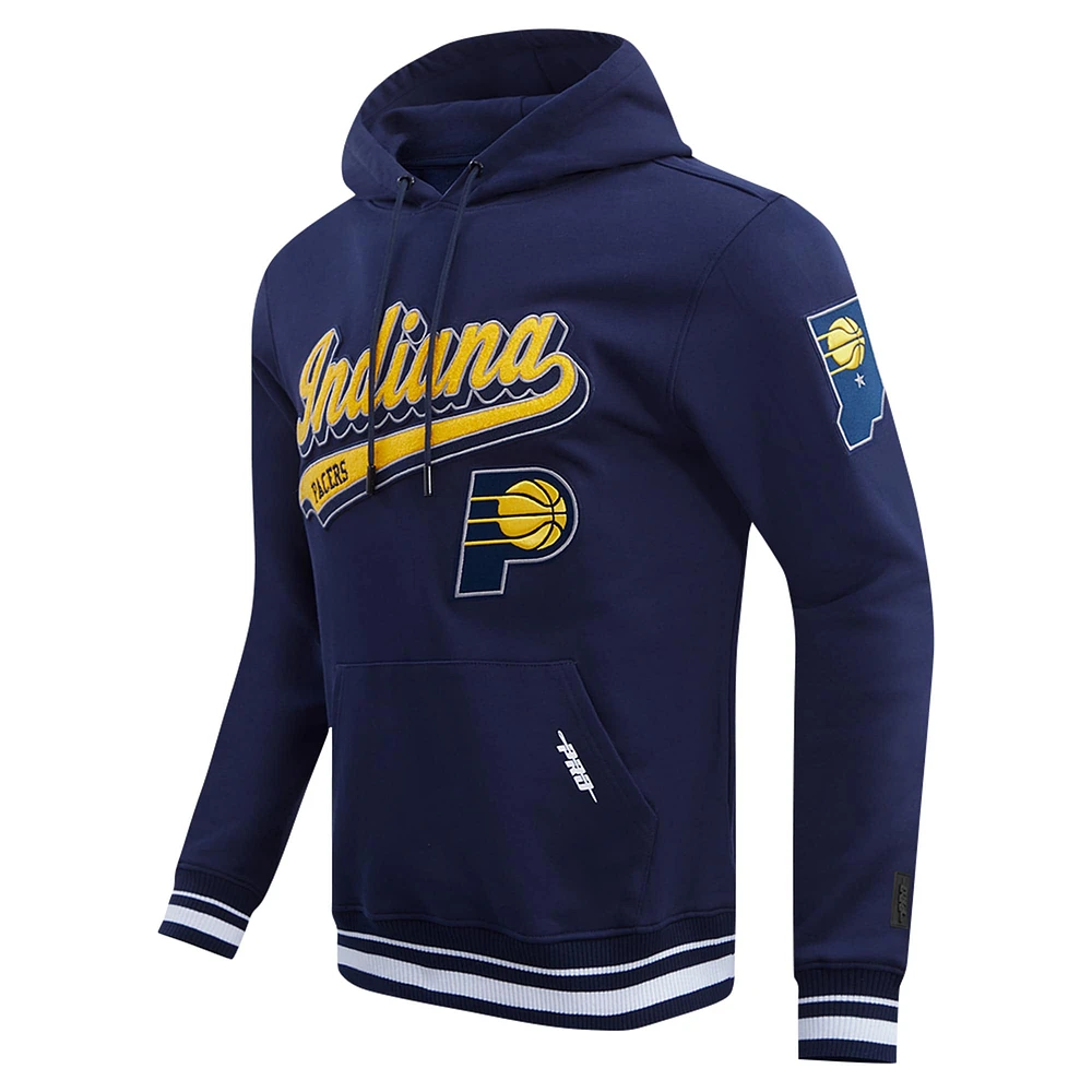 Sweat à capuche Pro Standard Navy Indiana Pacers Script Tail pour hommes