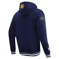 Men's Pro Standard Navy Indiana Pacers Script Tail Pullover Hoodie