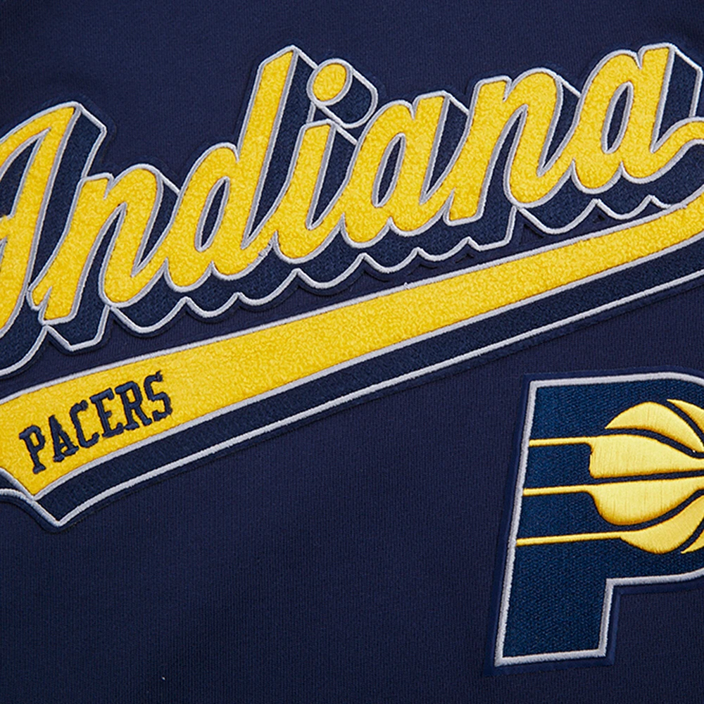 Sweat à capuche Pro Standard Navy Indiana Pacers Script Tail pour hommes