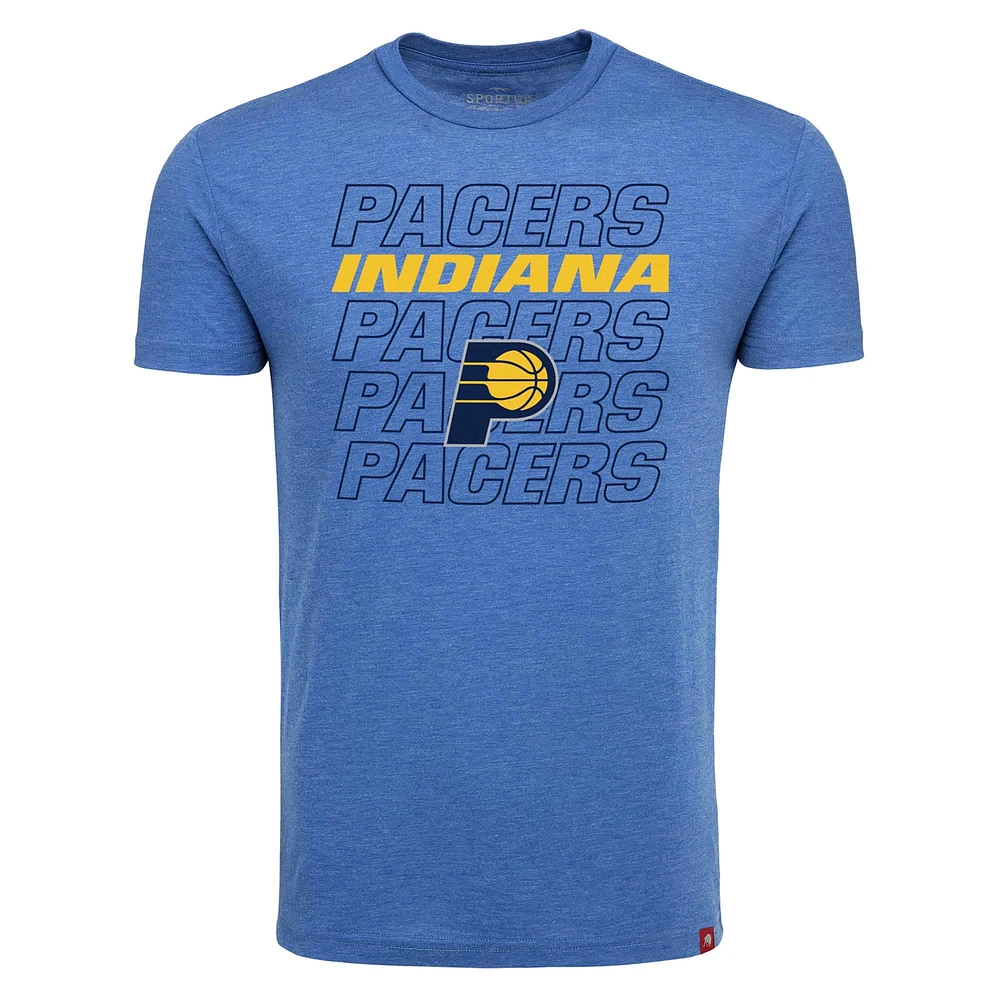 Men's Sportiqe Royal Indiana Pacers Comfy Tri-Blend T-Shirt