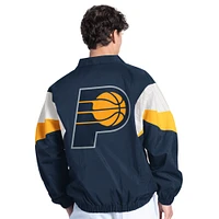 Men's Starter Navy Indiana Pacers Yard Line Full-Zip Jacket