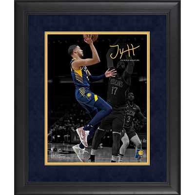 Photographie encadrée de Tyrese Haliburton Indiana Pacers Fac-similé Signature 11" x 14 "