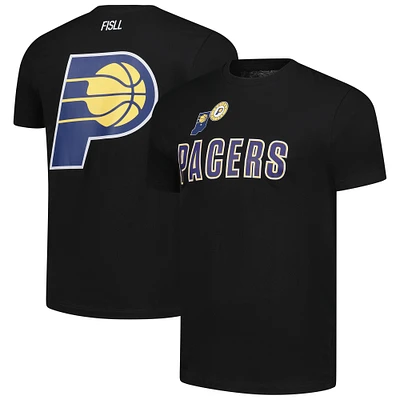 T-shirt unisexe FISLL noir avec logo surdimensionné des Indiana Pacers