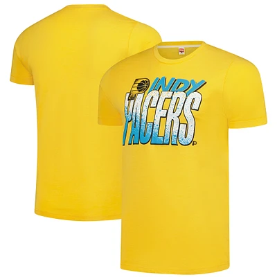 Unisex Homage  Gold Indiana Pacers Hometown Edition Tri-Blend T-Shirt